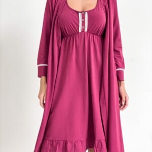 Νυχτικό με ρόμπα για θηλάζουσες μητέρες