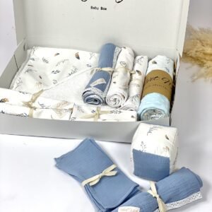 Baby Box Blue Feathers
