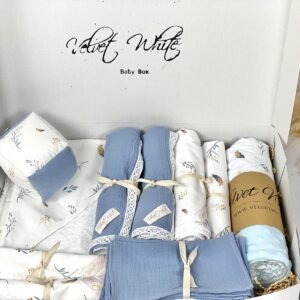 Baby Box Blue Feathers