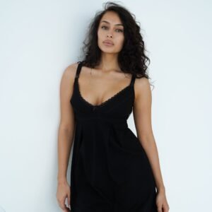 Νυχτικό εγκυμοσύνης και θηλασμού Μαύρο