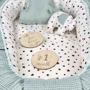 Βρεφική Φωλιά - Baby Nest Black Stars