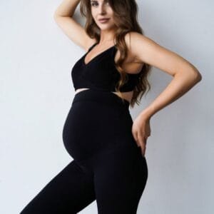 Κολάν εγκυμοσύνης χωρίς ραφές Μαύρο