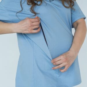 Μπλούζα εγκυμοσύνης & θηλασμού S-XL Blue